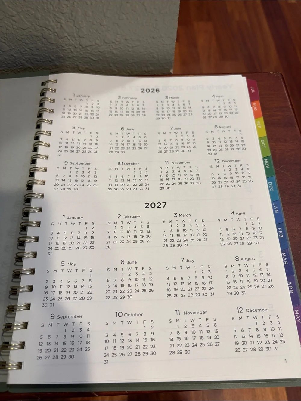 2026-2027 Spiral Academic Planner in Sage Green - New